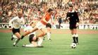 Johan Cruyff provocó este penalti de Berti Vogts en la final contra Alemania Federal del 1974