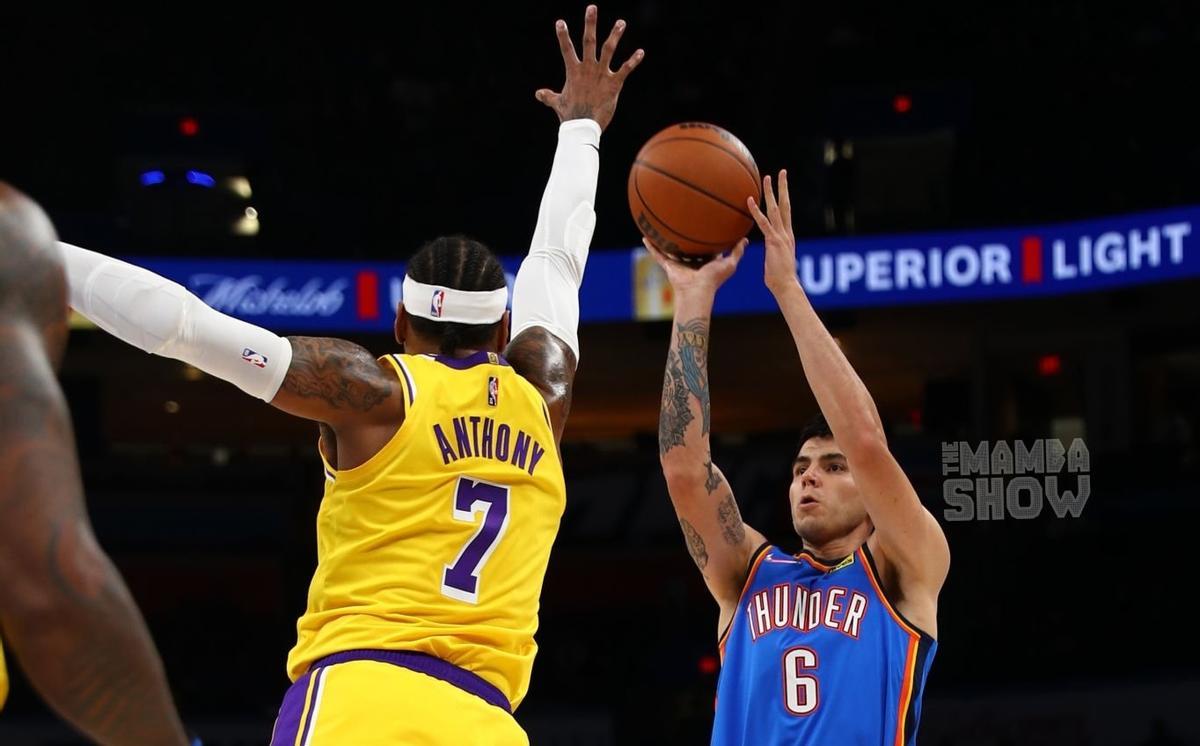 Un instante del Oklahoma City Thunder - Lakers.