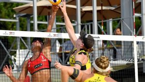 Karla Borger y Julia Sude, contrarias a la prohibición de jugar con bikini en Catar Karla Borger y Julia Sude, contrarias a la prohibición de jugar con bikini en Catar