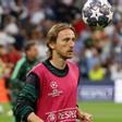 Modric, en el calentamiento del Real Madrid - Manchester City
