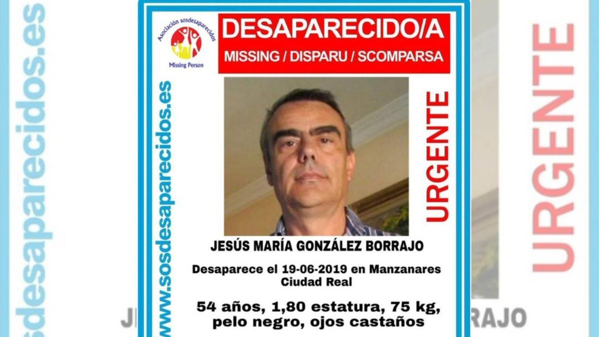 Jesús María González Borrajo, de 55 años, desapareció el 19 de junio de 2019.