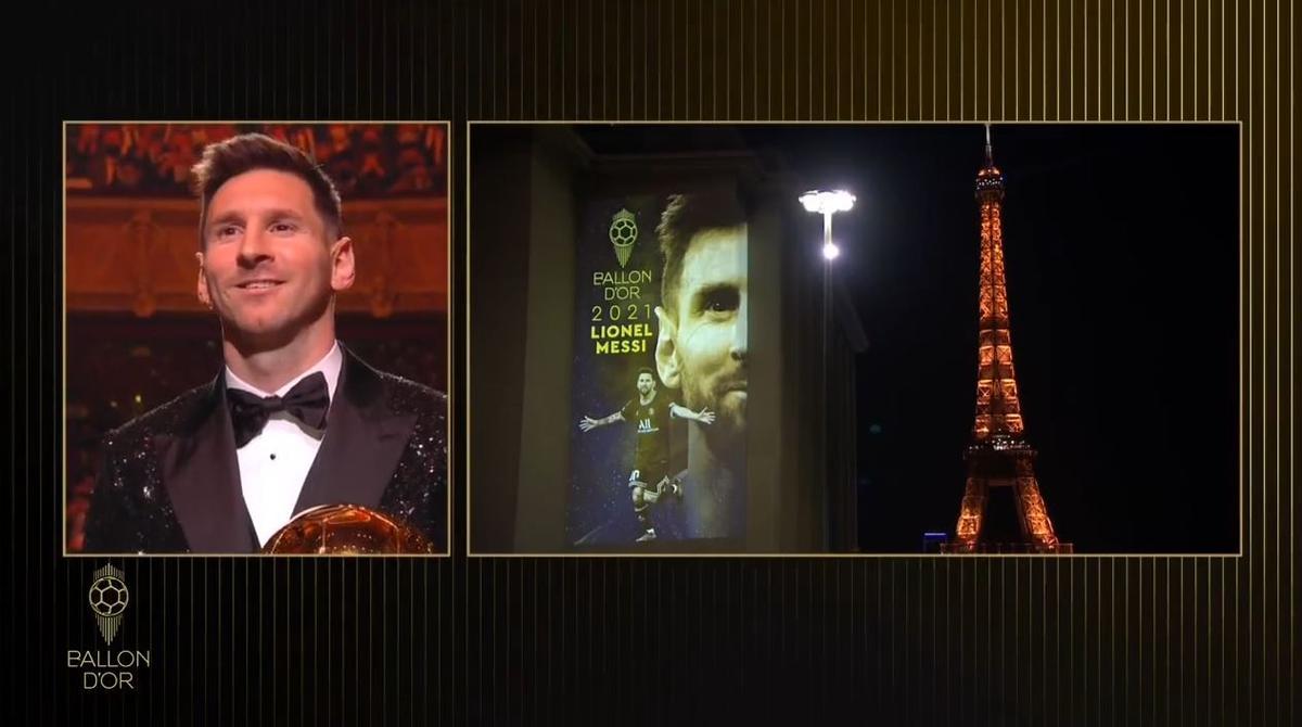 ¡Sorpresa para Leo Messi! Luce junto a la Torre Eiffel tras conquistar su séptimo Balón de Oro