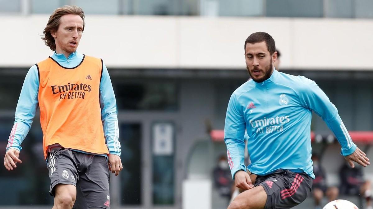 Hazard y Modric regresan a los entrenamientos con el grupo