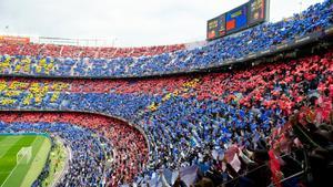 El Camp Nou, con un aspecto brillante durante El Clásico