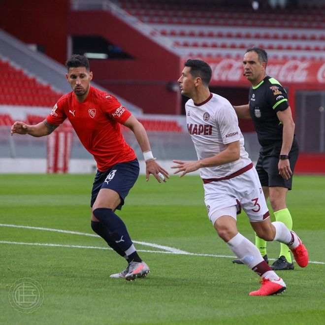 Un instante del Lanús - Independiente. Un instante del Lanús - Independiente.