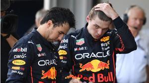 La relación de Sergio Pérez y Max Verstappen, en horas bajas