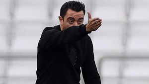 Xavi, durante un partido con el Al Saad Xavi, durante un partido con el Al Saad