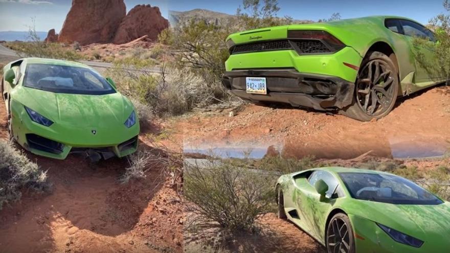 Encuentran un Lamborghini Huracán abandonado en el desierto
