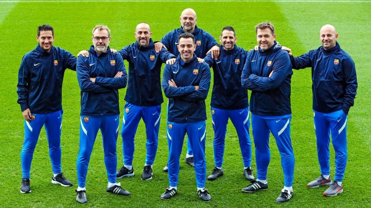 El Barça presenta al staff de Xavi Hernández