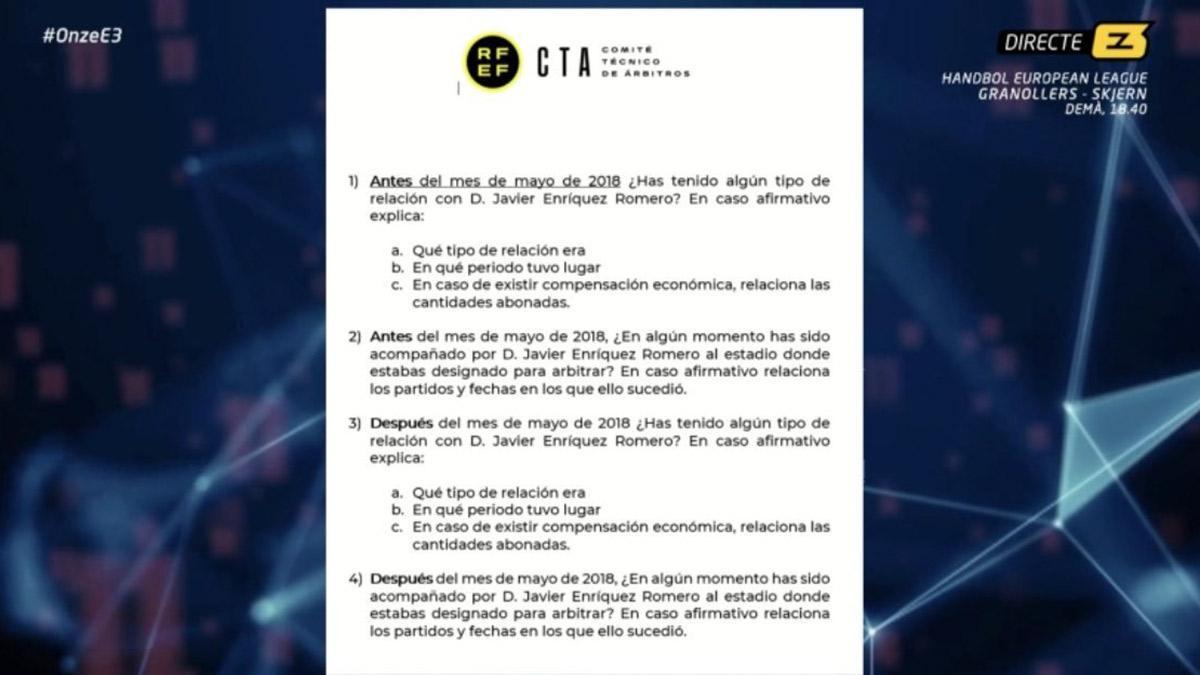 El CTA envió una pregunta a los árbitros de LaLiga para ver su relación con el hijo de Enríquez Negreira