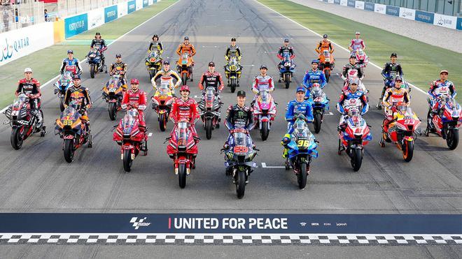 Los pilotos de MotoGP, unidos por la paz en Ucrania