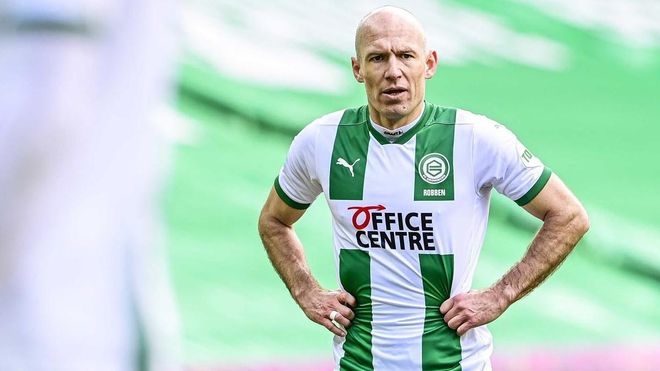 Robben con la camiseta del Groningen Robben con la camiseta del Groningen