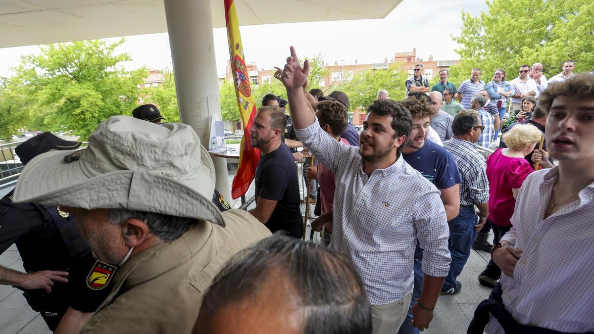 Huelga en Salamanca |  Un herido y un detenido en una protesta de ganaderos en Salamanca por la tuberculosis bovina