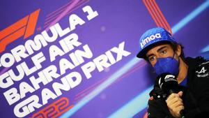 Fernando Alonso durante el GP de Bahréin de F1