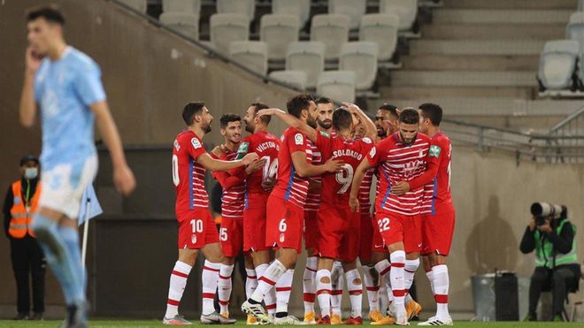 El Granada celebrando un gol El Granada celebrando un gol