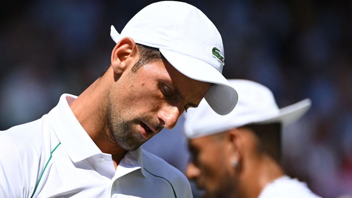 Djokovic se lamenta durante la final