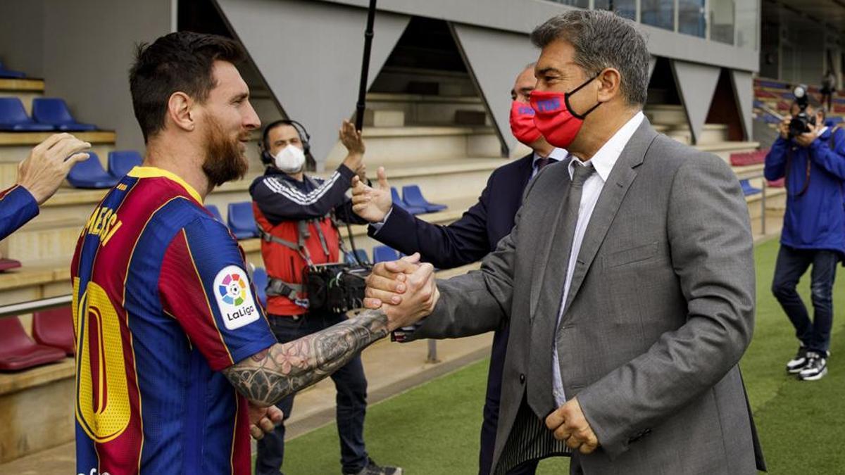 Messi y Laporta, en una imagen de archivo