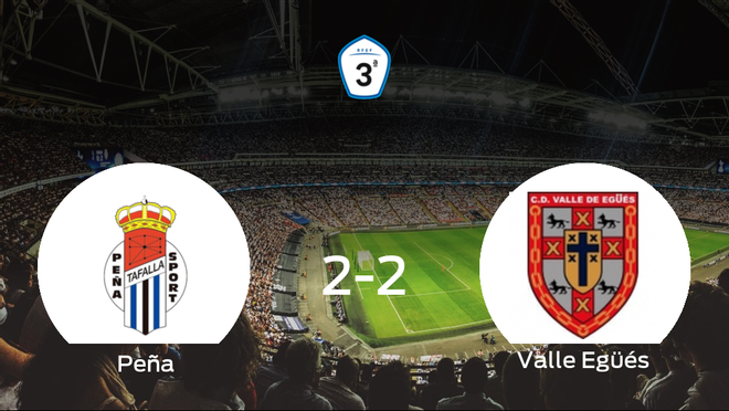 La Peña Sport y el Valle Egüés se reparten los puntos tras su empate a dos La Peña Sport y el Valle Egüés se reparten los puntos tras su empate a dos