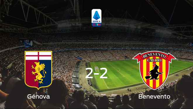 Empate a dos entre el Génova y el Benevento Empate a dos entre el Génova y el Benevento