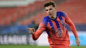 Mason Mount celebra su gol ante el Oporto Mason Mount celebra su gol ante el Oporto