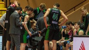 El Joventut, en un tiempo muerto, en el duelo ante el Mónaco El Joventut, en un tiempo muerto, en el duelo ante el Mónaco
