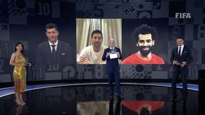 Lewandowsi, Messi y Salah, en la gala The Best