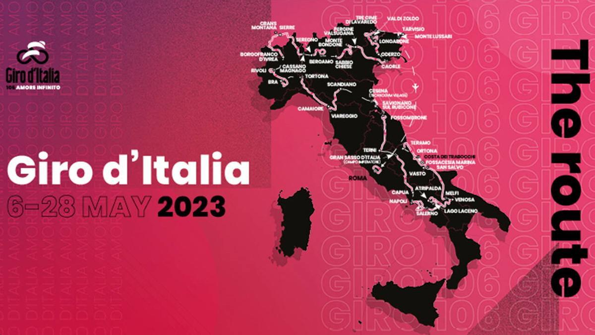 Recorrido del Giro de Italia 2023.