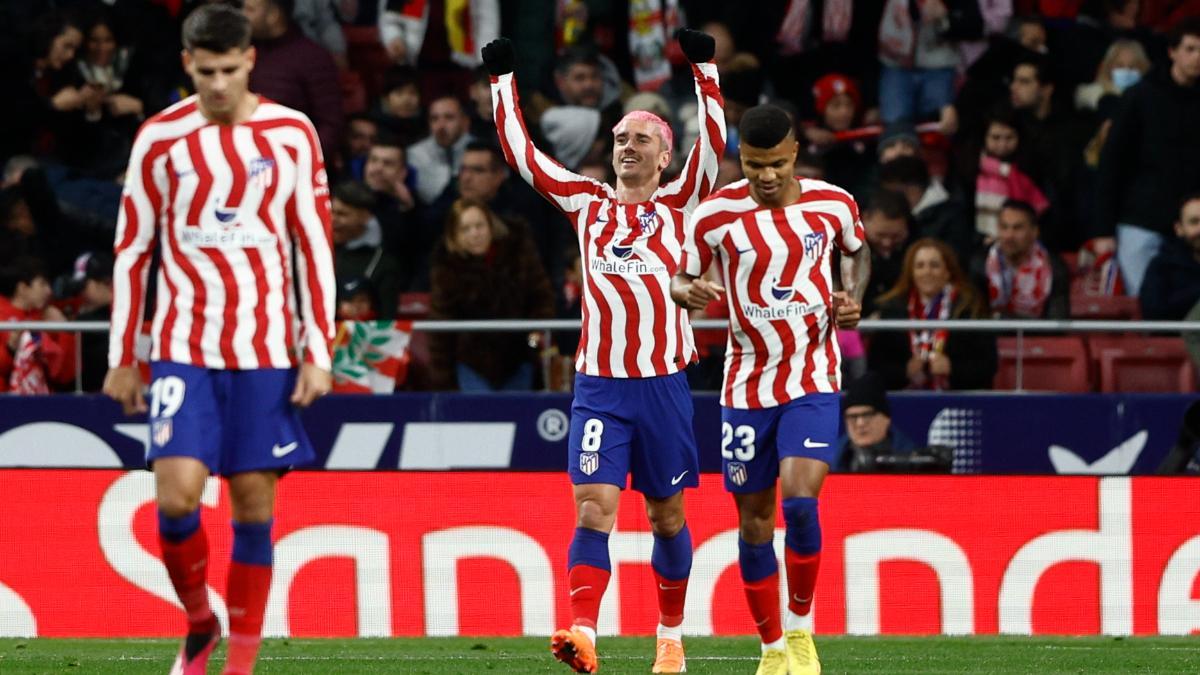 Griezmann celebrando su gol contra el Valladolid