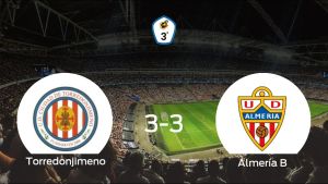 El Almería B consigue un empate a tres frente al Torredonjimeno El Almería B consigue un empate a tres frente al Torredonjimeno