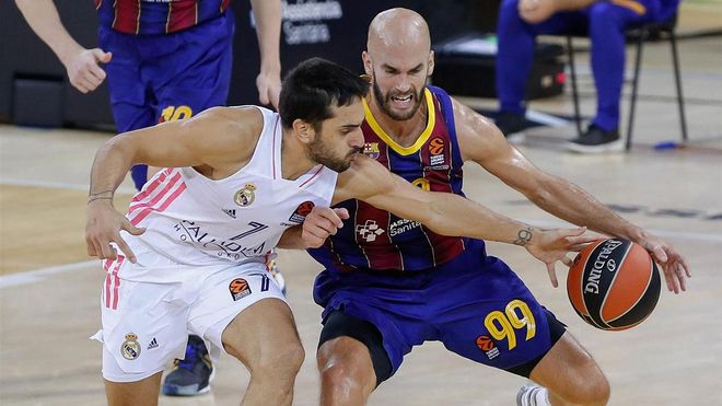 Barça y Madrid se ven las caras en el Palau Barça y Madrid se ven las caras en el Palau