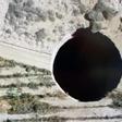 Fotografía aérea del enorme sumidero, localizado en un área rural de Chile.