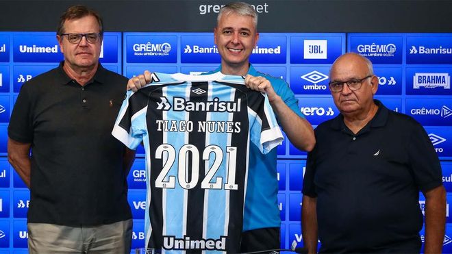 Tiago Nunes presentado como entrenador del Gremio hasta diciembre de 2022 Tiago Nunes presentado como entrenador del Gremio hasta diciembre de 2022
