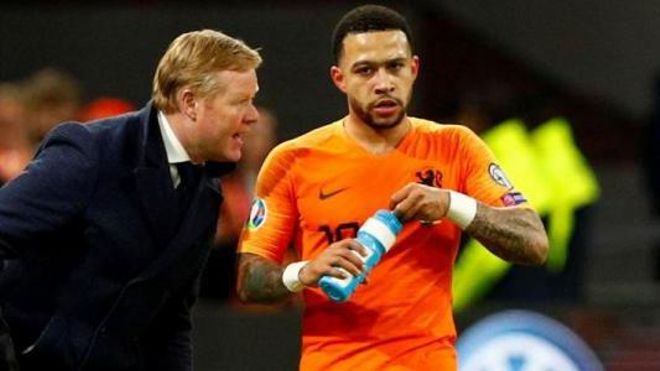 Ronald Koeman y Depay, con Holanda Ronald Koeman y Depay, con Holanda
