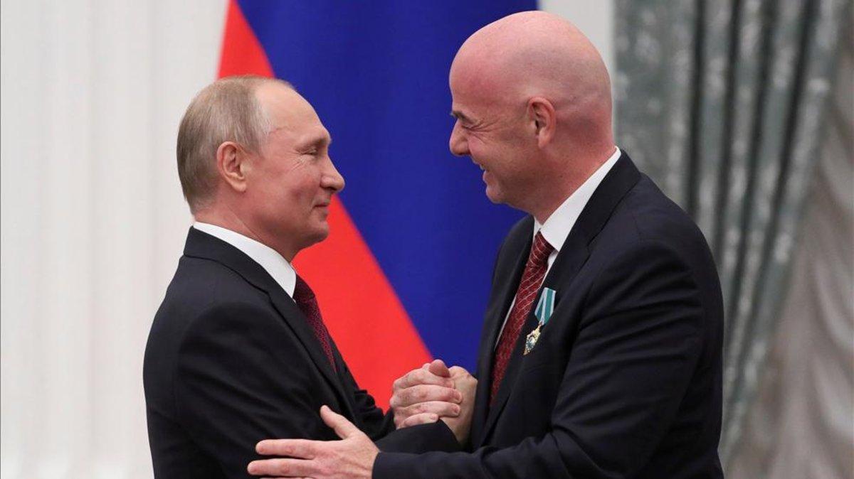 Vladimir Putin le ha concedido la Orden de la Amistad a Gianni Infantino