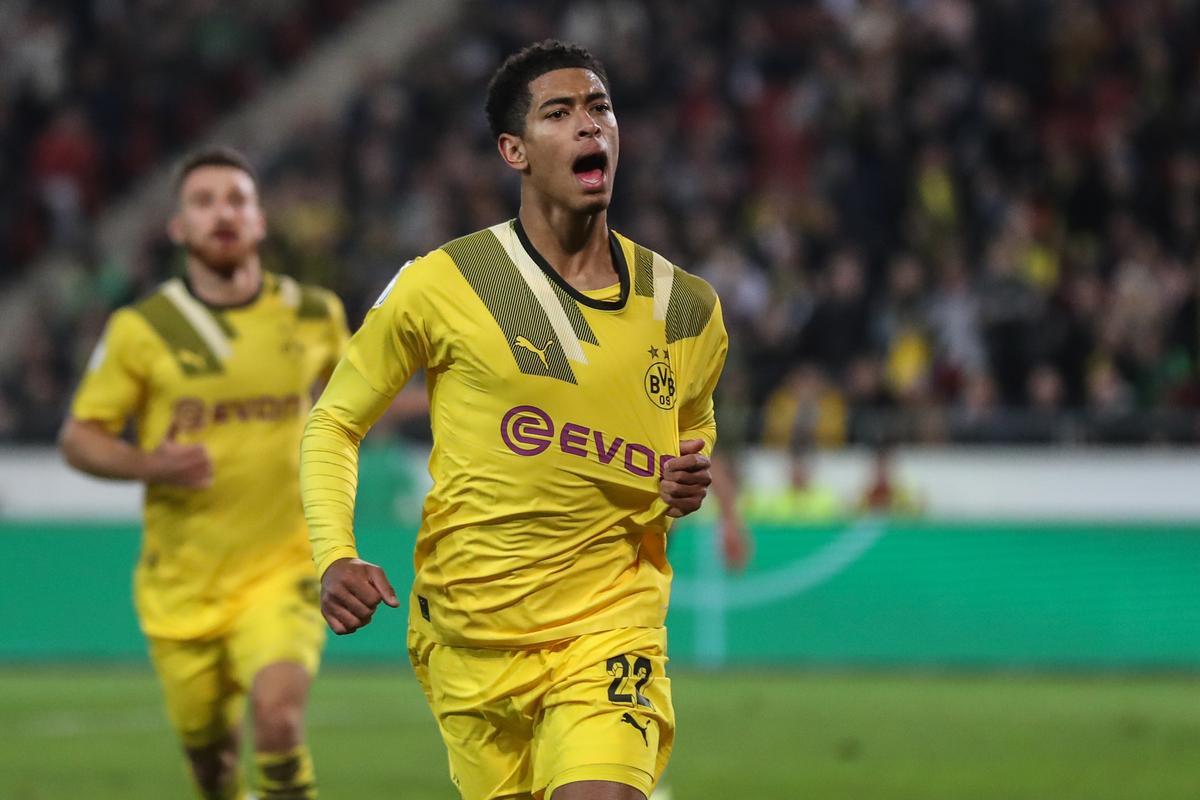 Bellingham celebra un gol con el Borussia Dortmund