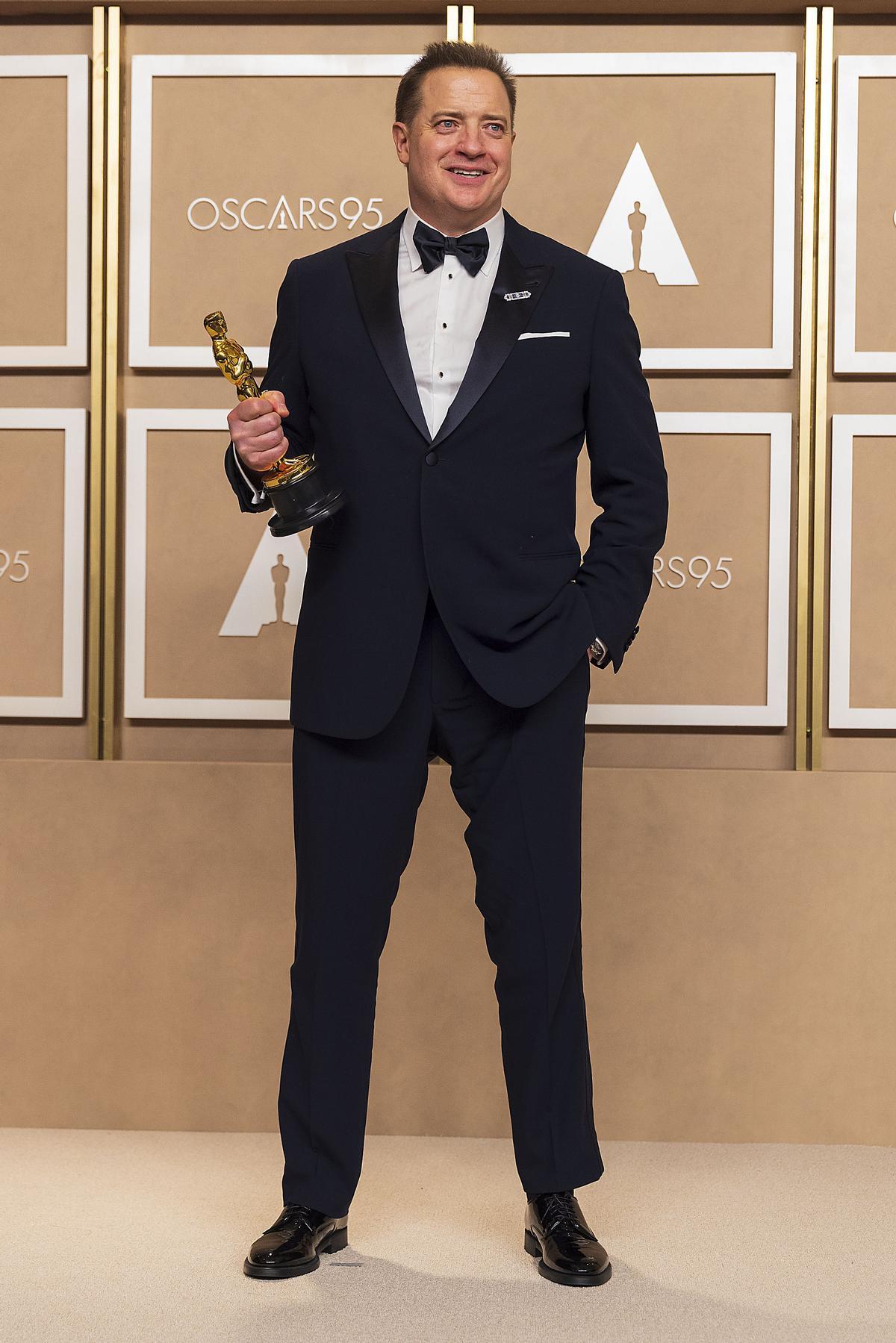 Brendan Fraser se emociona al hablar de su hijo tras ganar el Oscar a