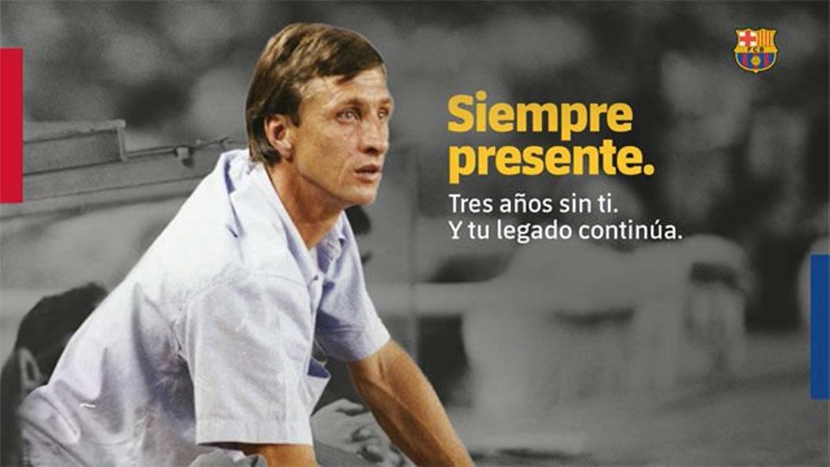 El bonito vídeo homenaje del Barça para Johan Cruyff