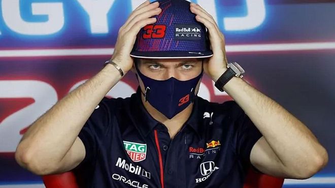 Verstappen , en la rueda de prensa de Hungría Verstappen , en la rueda de prensa de Hungría