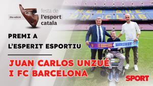 Juan Carlos Unzué y el Barça han recibido el premio al espíritu deportivo