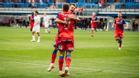 Los jugadores del Viktoria Plzen celebran un gol