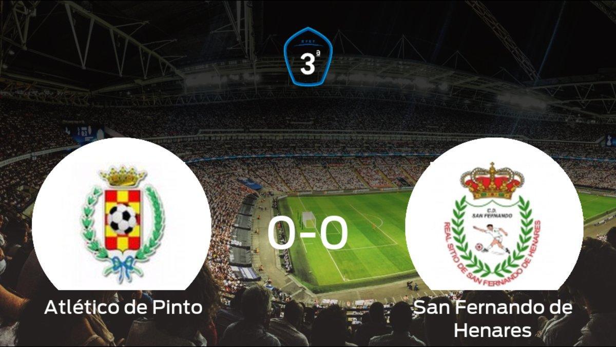 El Atlético de Pinto y el San Fernando de Henares suman un punto tras empatar a cero