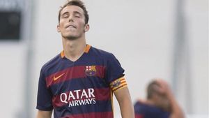 Grimaldo tuvo en sus botas el triunfo del Barça B ante la Pobla de Mafumet Grimaldo tuvo en sus botas el triunfo del Barça B ante la Pobla de Mafumet