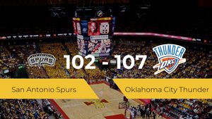 Oklahoma City Thunder se queda con la victoria frente a San Antonio Spurs por 102-107 Oklahoma City Thunder se queda con la victoria frente a San Antonio Spurs por 102-107