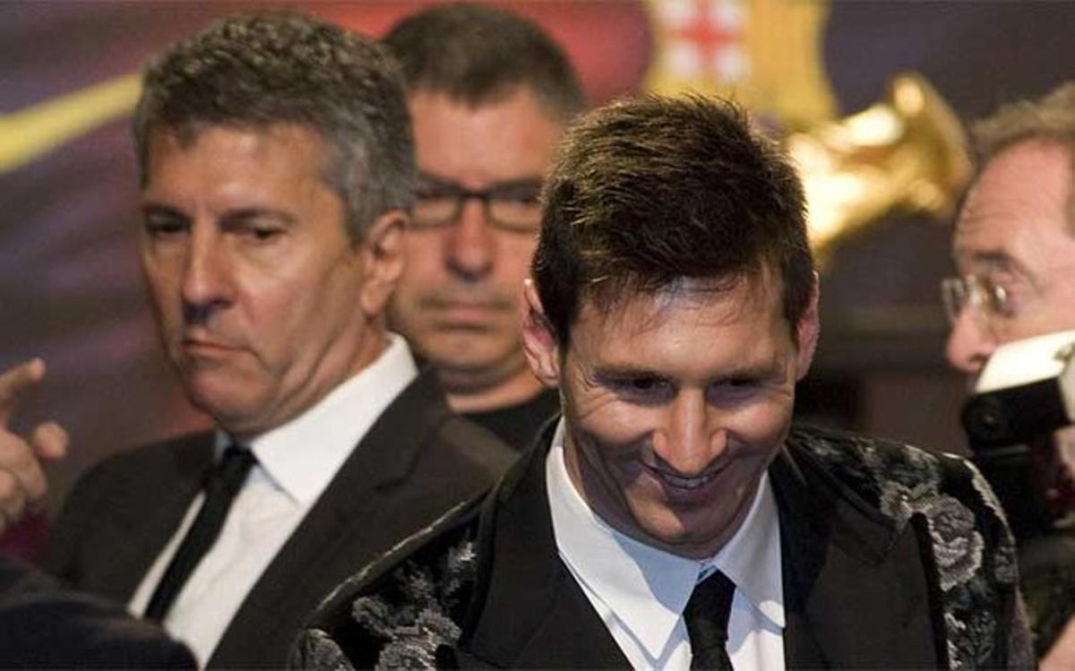 Jorge y Leo Messi durante una entrega de premios en diciembre de 2013