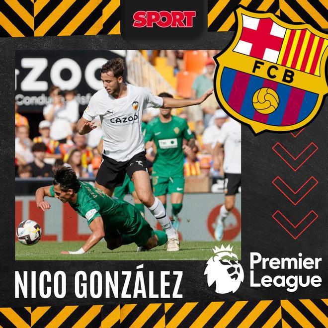 Nico González volverá a salir cedido, pero esta vez, tras coger experiencia en el Valencia, pondría rumbo a la Premier League.