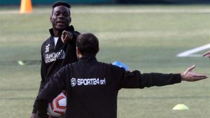 Balotelli, en un entrenamiento con el Sporting Franciacorta Balotelli, en un entrenamiento con el Sporting Franciacorta