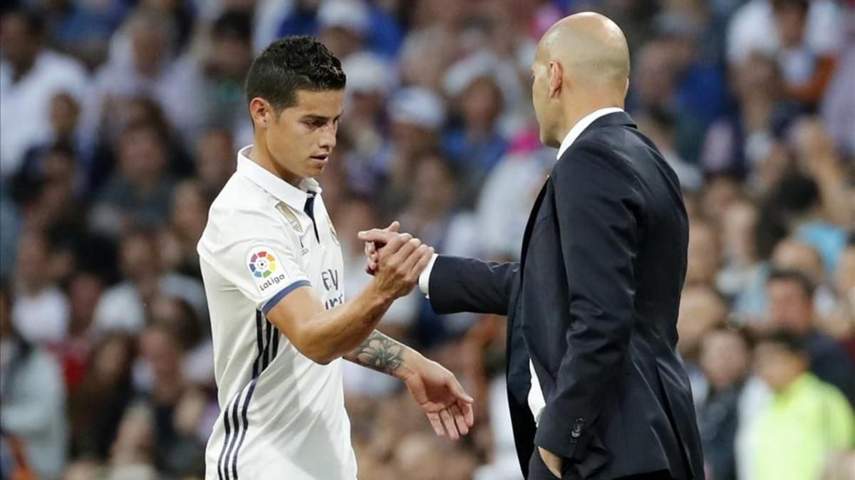 Zidane no cuenta con James Rodríguez Zidane no cuenta con James Rodríguez