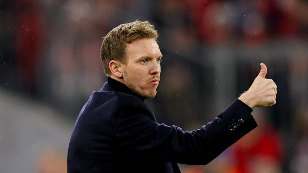 Nagelsmann durante el partido contra el PSG Nagelsmann durante el partido contra el PSG