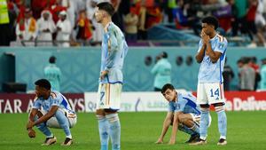 Marruecos - España | Desolación y llanto entre los jugadores españoles