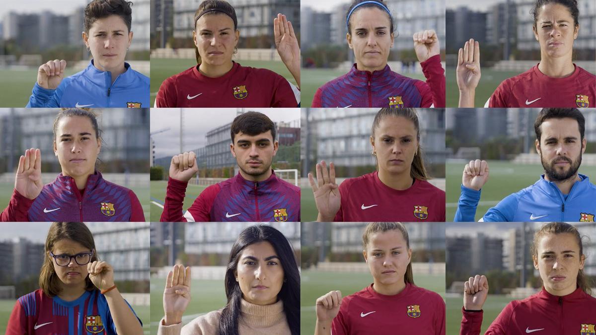 El Barça dice basta a la violencia contra las mujeres por el 25N